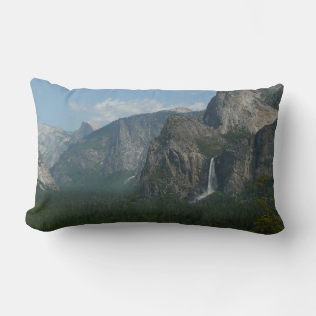 Bridalveil Falls and Half Dome at Yosemite Lumbar Cushion (Front)