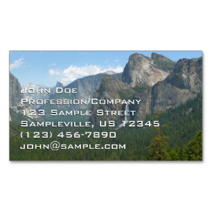 Bridalveil Falls and Half Dome at Yosemite Magnetic Business Card
