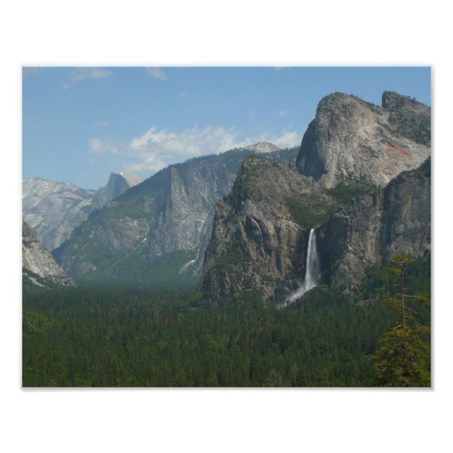 Bridalveil Falls and Half Dome at Yosemite Photo Print (Front)