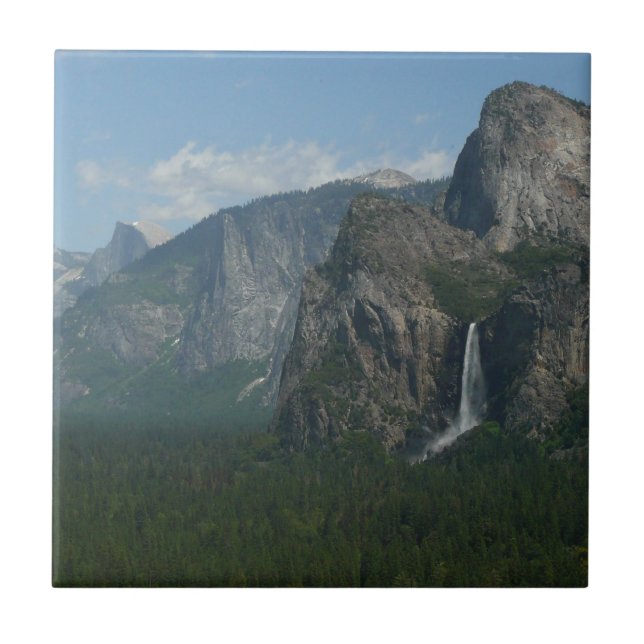 Bridalveil Falls and Half Dome at Yosemite Tile (Front)