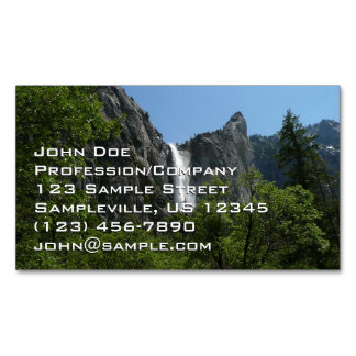 Bridalveil Falls at Yosemite National Park Magnetic Business Card