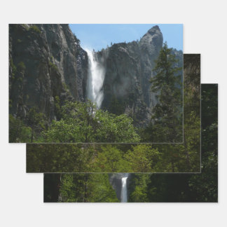 Bridalveil Falls at Yosemite National Park Wrapping Paper Sheet