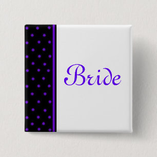 Bride 15 Cm Square Badge