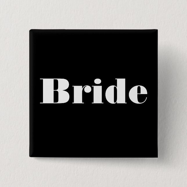 Bride 15 Cm Square Badge (Front)