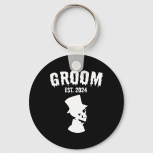 Bride 2024 Skeleton Couples Matching Wedding Hallo Key Ring