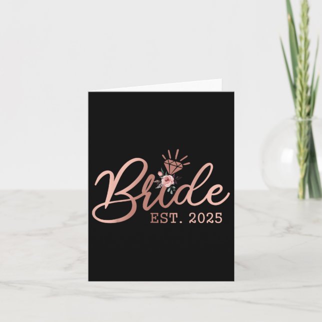 Bride 2025 Bachelorette Party Wedding Married Brid Card (Front)
