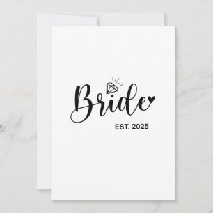 Bride 2025 Spring Wedding Announcement Marriage 