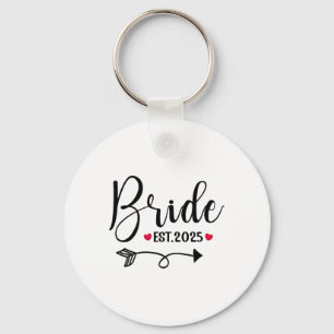 Bride 2025 Wedding Matching Mrs Est 2025 Married Key Ring