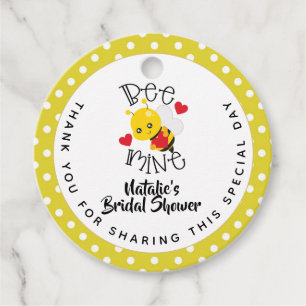 Bride 2 BEE Cute Yellow Wedding or Bridal Shower Favour Tags