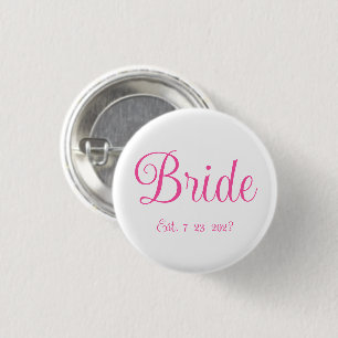 Bride 3 Cm Round Badge