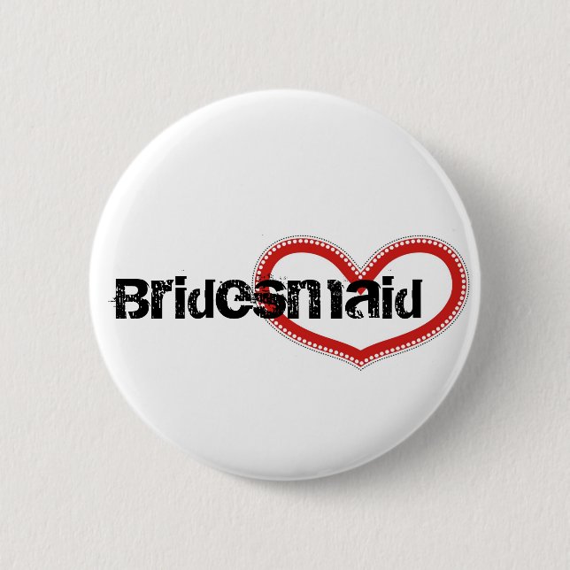 Bride 6 Cm Round Badge (Front)