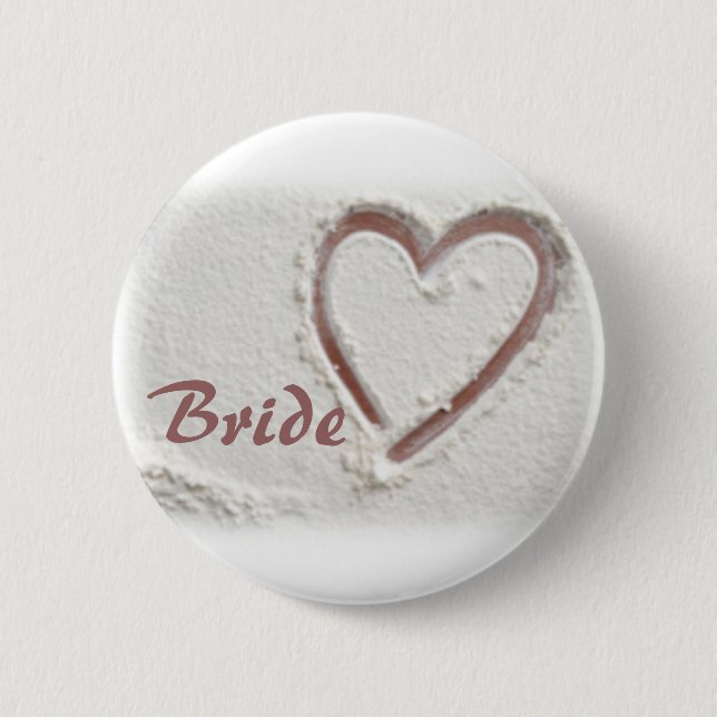 Bride 6 Cm Round Badge (Front)