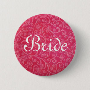 Bride 6 Cm Round Badge