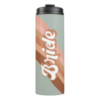 Bride 70s Groovy Retro Boho Chic  Thermal Tumbler