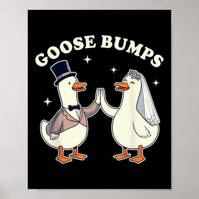 Bride &amp; Groom Bride To Be Silly Goose Wedding  Poster (Front)