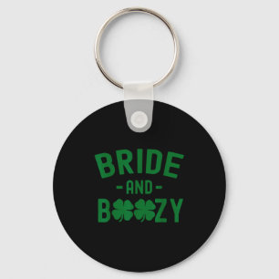 Bride And Boozy Irish St Patrick's Day Funny Shamr Key Ring