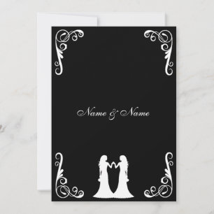 Bride and Bride Lesbian Wedding Invite