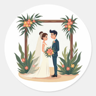 Bride and Groom Arch Sticker