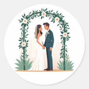 Bride and Groom Arch Sticker