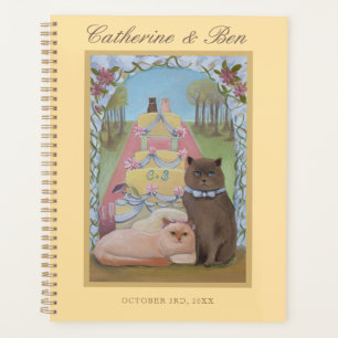 Bride and Groom Cats Personalised Wedding   Planner
