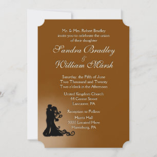 Bride and Groom Chocolate Invitation
