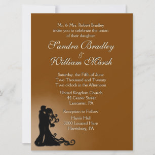 Bride and Groom Chocolate Invitation