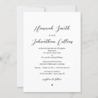 Bride and Groom Church Wedding, Both Parents Invit