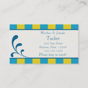 Bride and Groom Contact Information Card