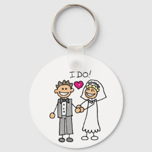 Bride and Groom Exchange vows Key Ring