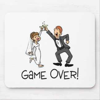 Bride and Groom Game Over Mouse Pad