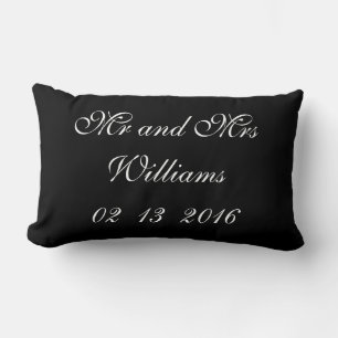 Bride and Groom Gear Wedding Lumbar Cushion