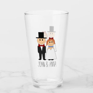 Bride and Groom Glass