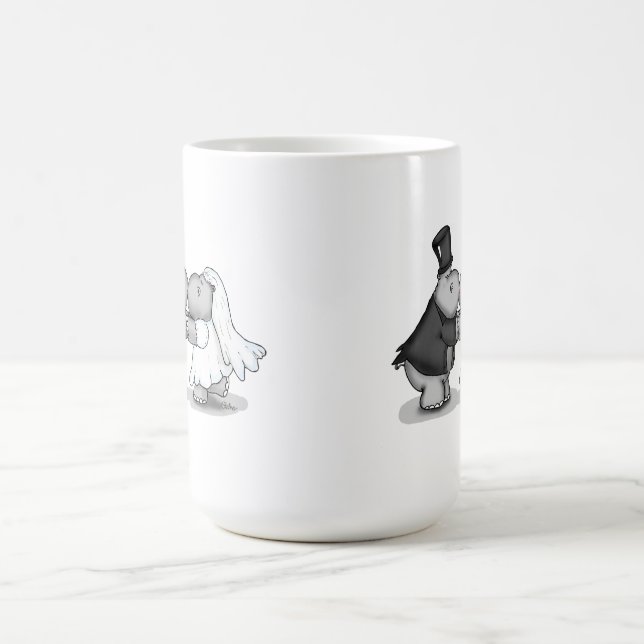 Bride and Groom Hippo Mug (Center)