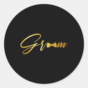 Bride And Groom Husband And Wife Matching Wedding Classic Round Sticker
