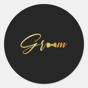 Bride And Groom Husband And Wife Matching Wedding  Classic Round Sticker