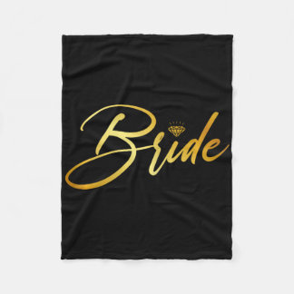 Bride And Groom Husband And Wife Matching Wedding  Fleece Blanket
