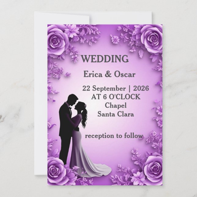 ✨ Bride And Groom Invite For Wedding Guests ✨ (Front)