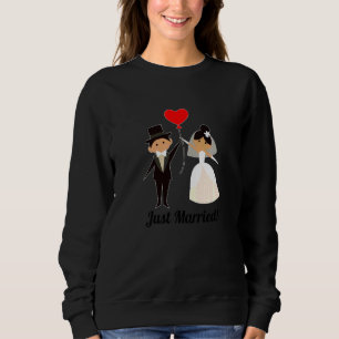 Bride And Groom Just Married Sweatshirt