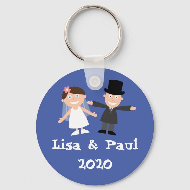 Bride and Groom Key Ring (Front)