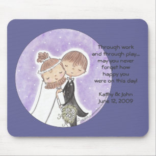 Bride and Groom Kids Mouse Pad