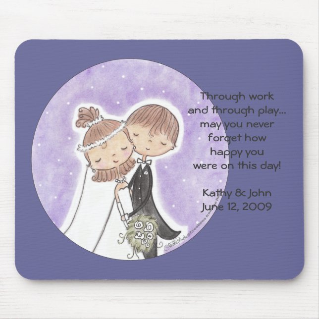 Bride and Groom Kids Mouse Pad (Front)
