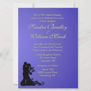 Bride and Groom Lotus Invitation
