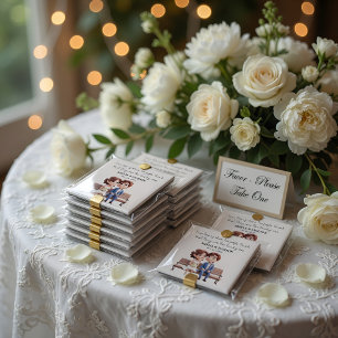 Bride and Groom Love Quotes Wedding Favours Magnet
