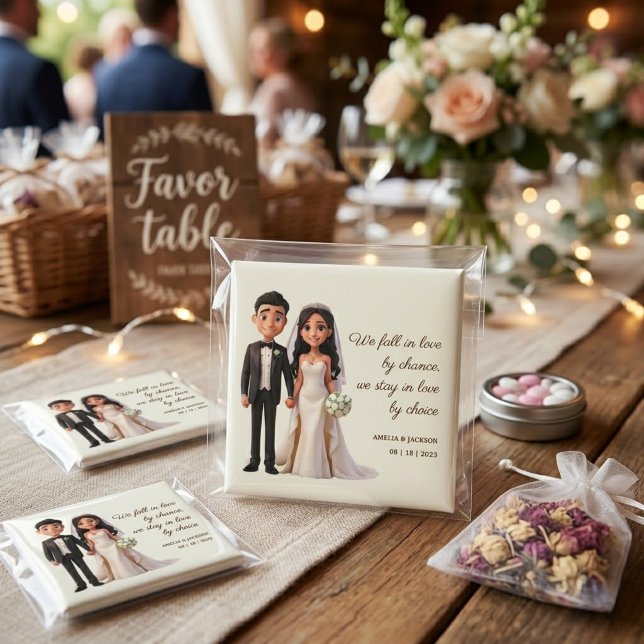 Bride and Groom Love Quotes Wedding Favours Magnet (Creator Uploaded)