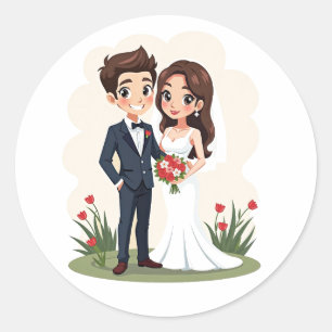 Bride and Groom Love Sticker 