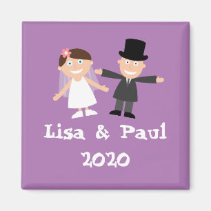 Bride and Groom Magnet