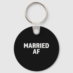 Bride And Groom Married Af Matching Wedding Key Ring