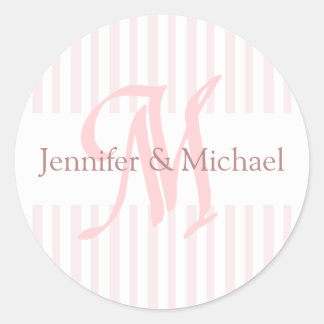 Bride And Groom Monogram Letter M  Seal