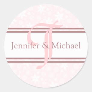Bride And Groom Monogram Letter T  Seal