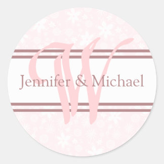 Bride And Groom Monogram Letter W  Seal